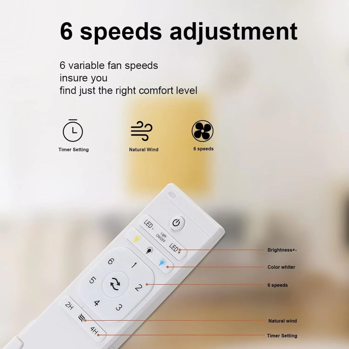 52" ceiling fan with LED