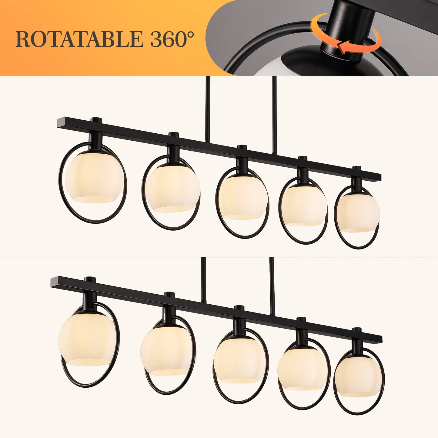 Chandelier with Glass Shade