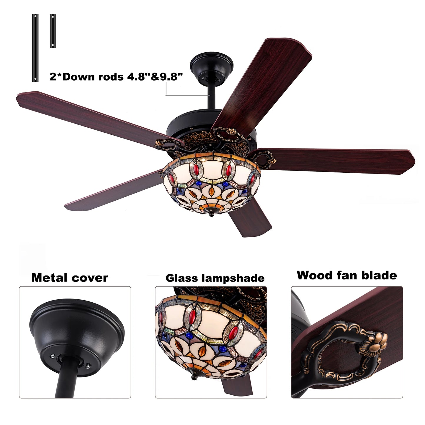 52'' Ceiling Fan with Lights