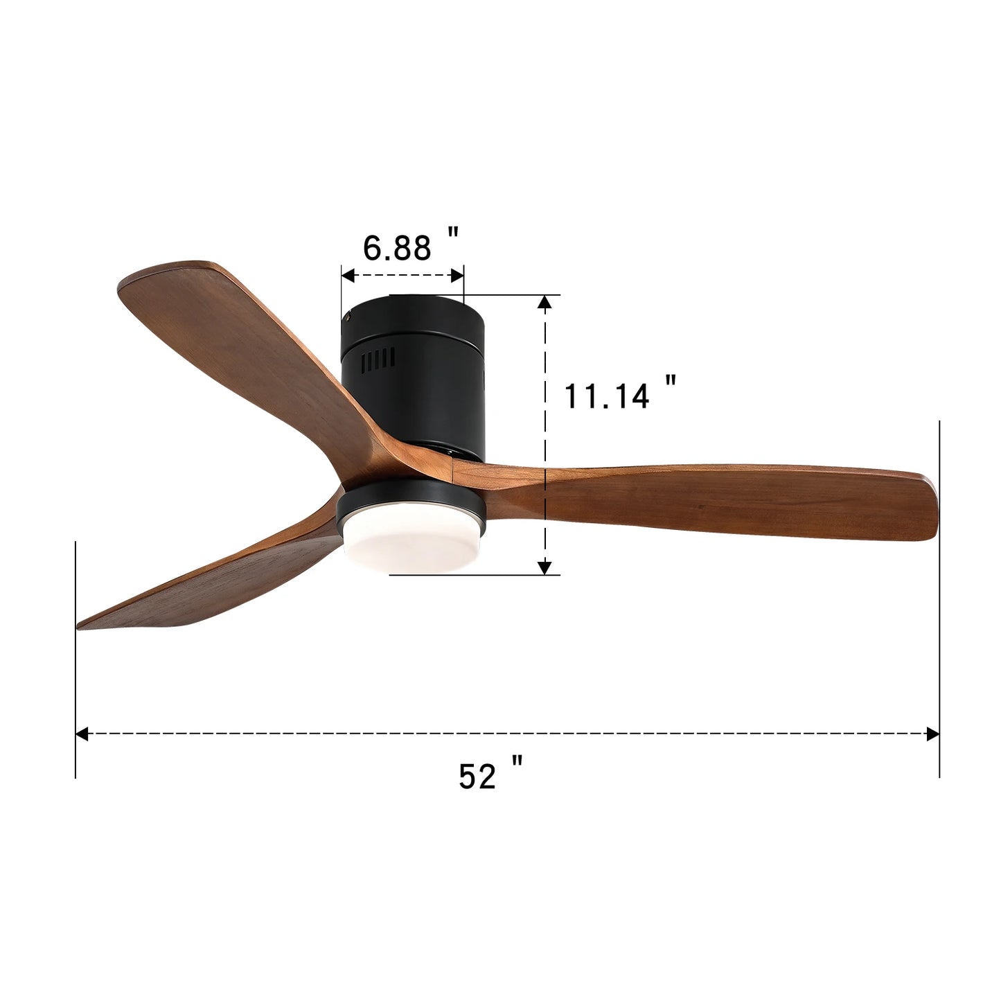 52" Ceiling fan with light