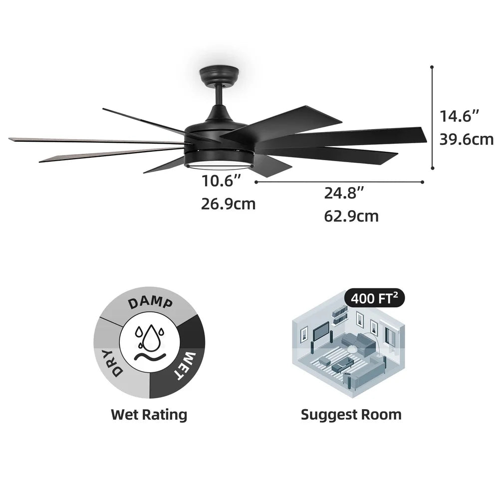 60" Ceiling Fan with light