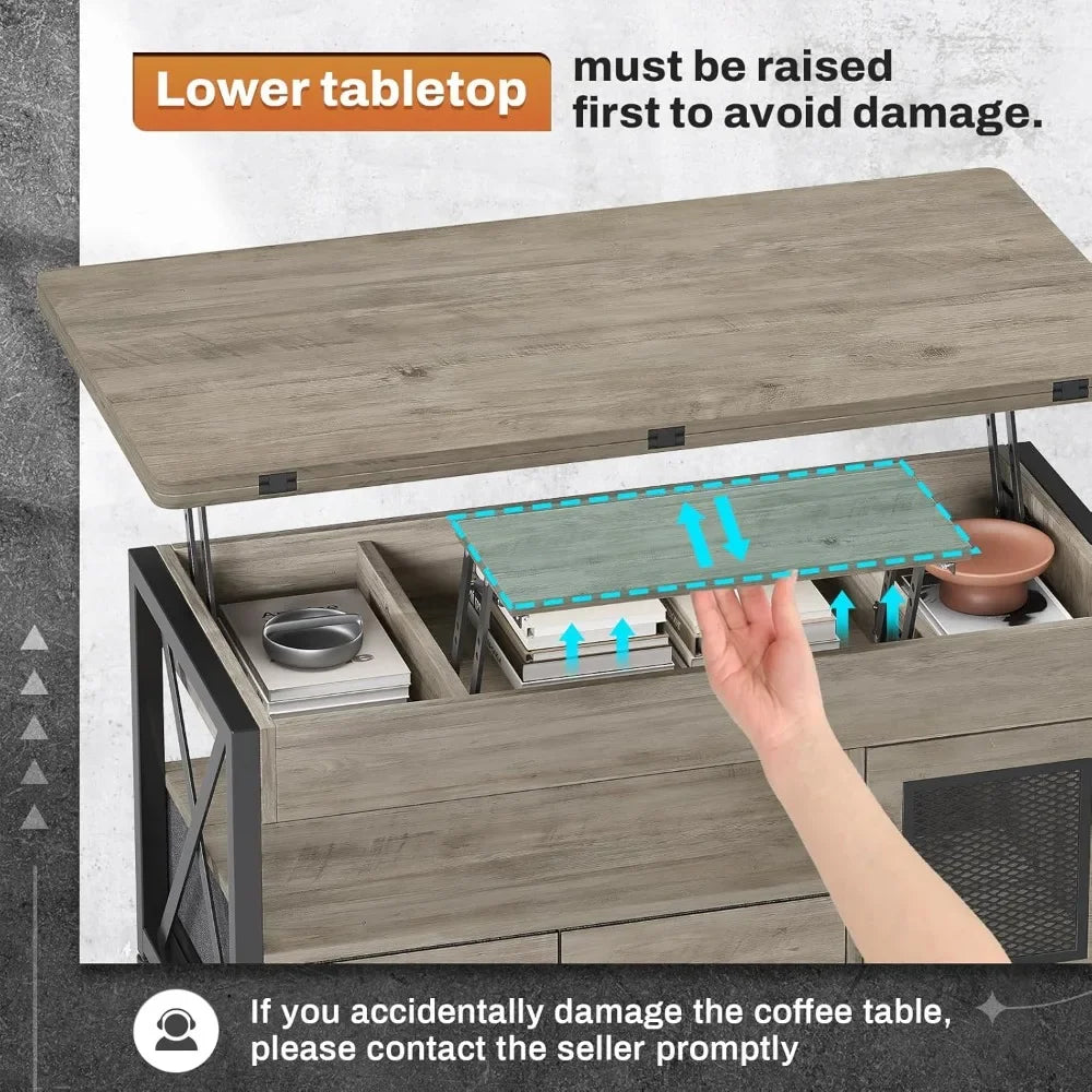 40" Lift Top Coffee Table,