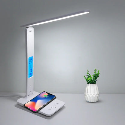 Desk Lamp With Calendar Temperature Alarm Clock