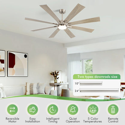 62"Ceiling Fan with Light
