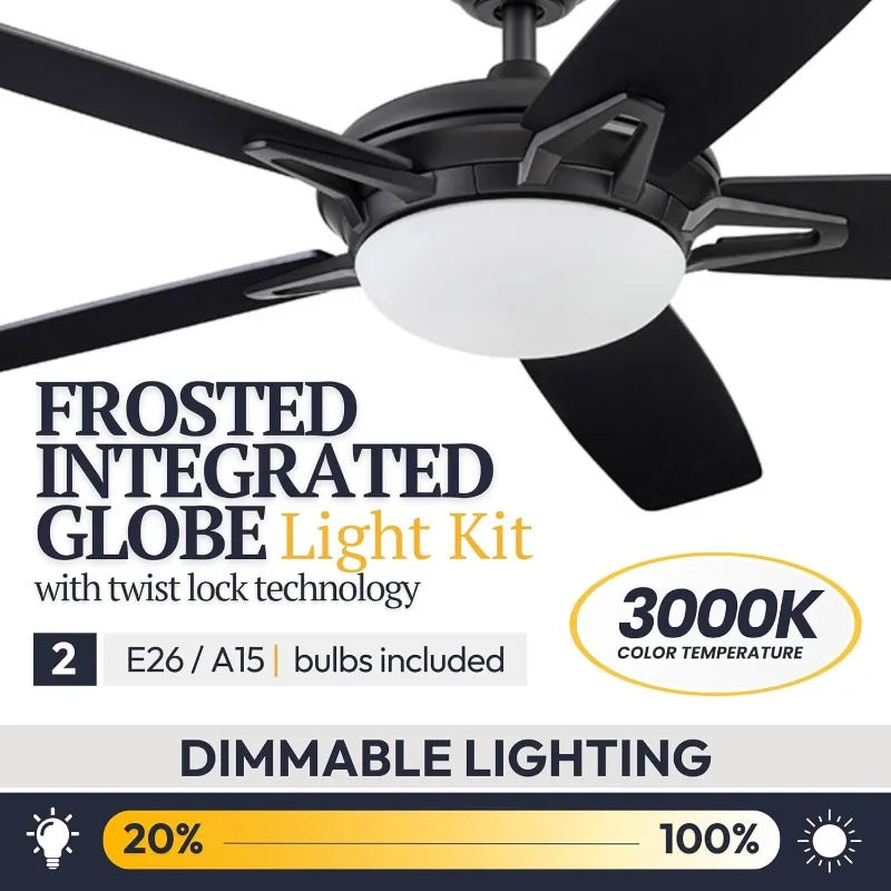 52" Ceiling Fan with Light