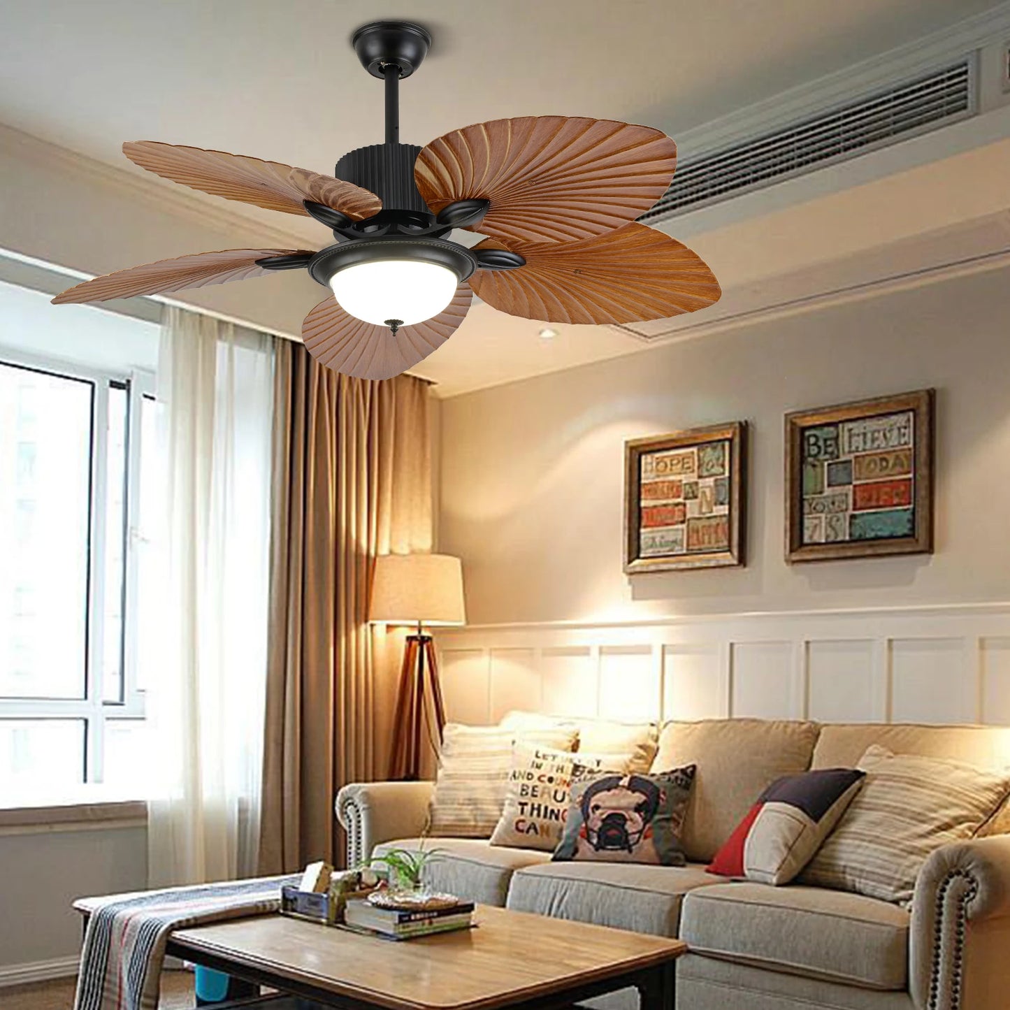 52" Ceiling Fan with 3 Colors Light