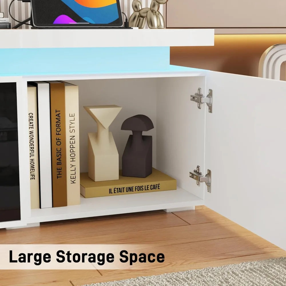 71Inch TV Stand with 40In Fireplace