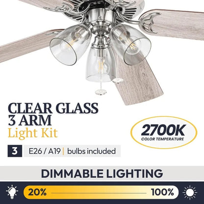 52 Inch Ceiling Fan with Light