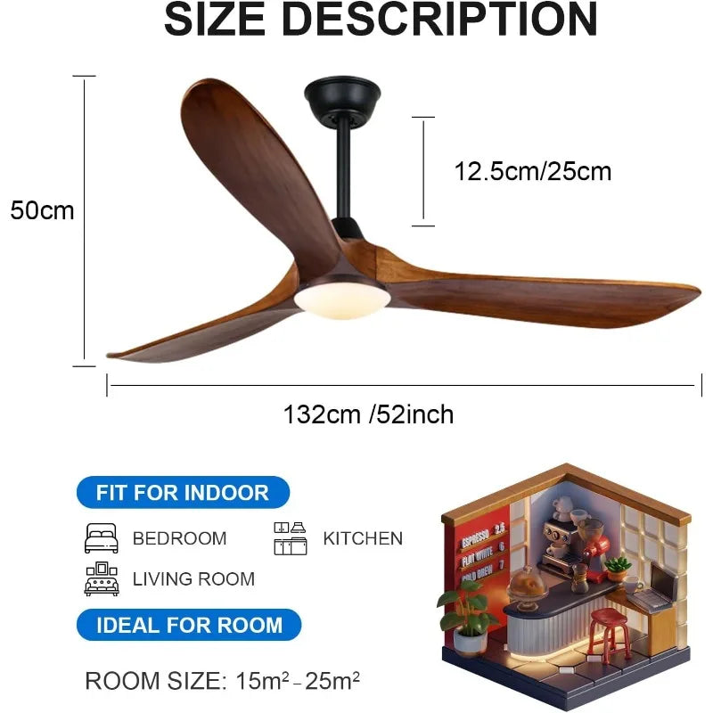52 Inch Ceiling Fan with Light