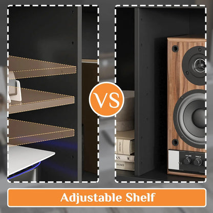 114" Large Wall Unit Entertainment Center