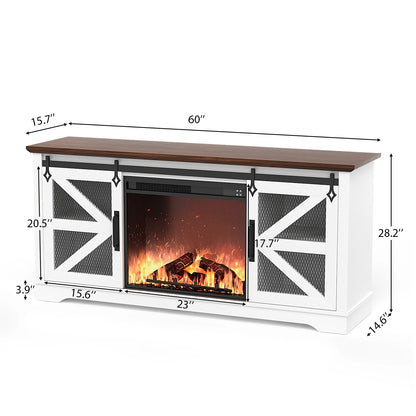TV Stand for TVs up to 60’’ with Fireplace,