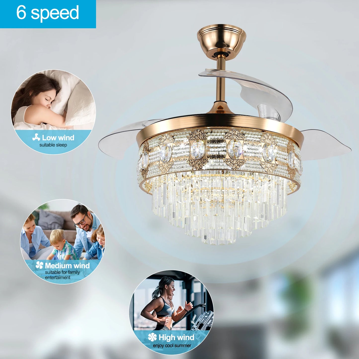 Ceiling Fan Chandelier