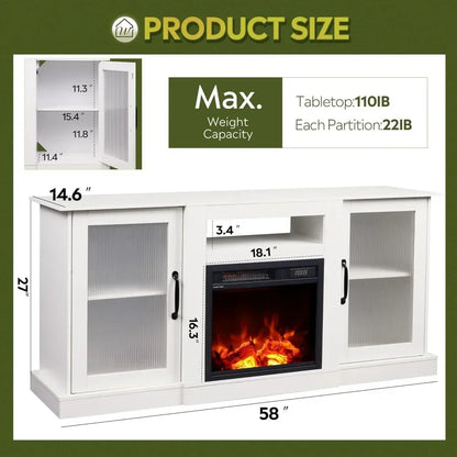 Fireplace TV Stand for 65"