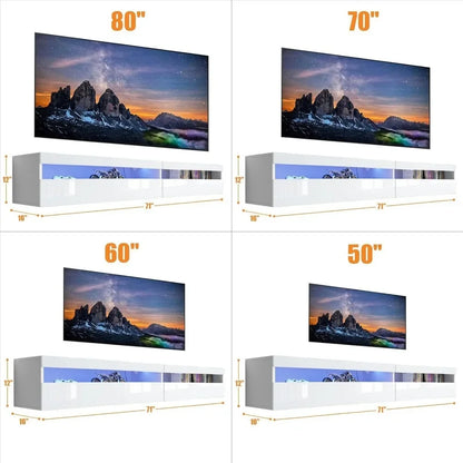 Wall Mounted TV Shelf  71" Modern Entertainment Center