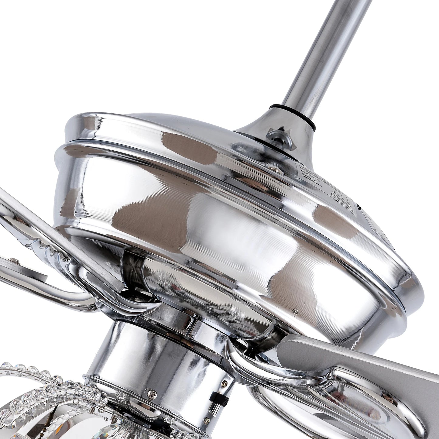 52" Crystal Cage Ceiling Fan Chandelier