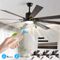 72" Large Diameter Black Ceiling Fan