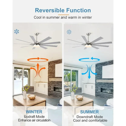 72" Large Ceiling Fans with Lights