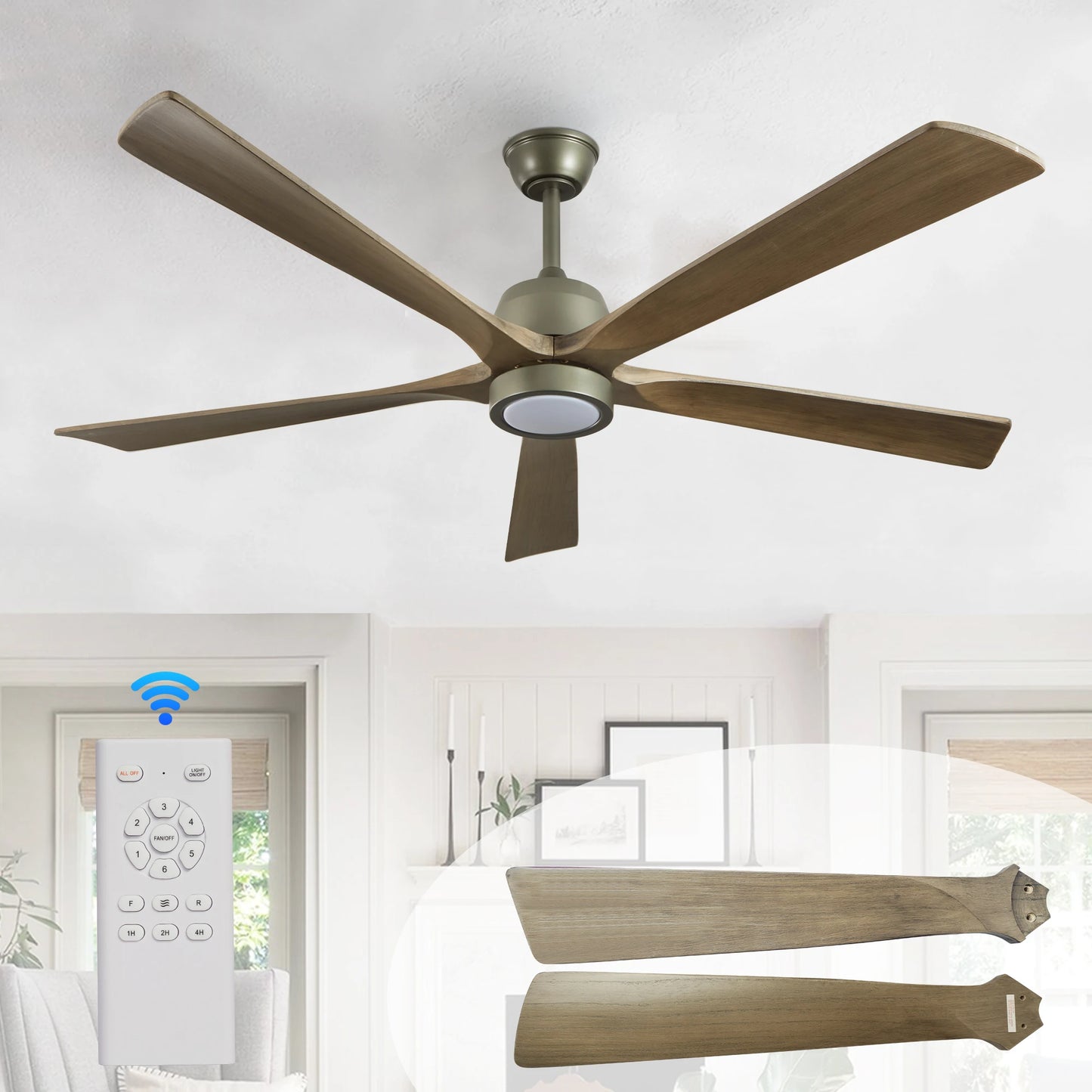 60"  Ceiling Fan with Light