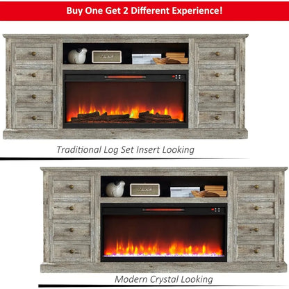 70" Fireplace TV Stand for 80" TVs