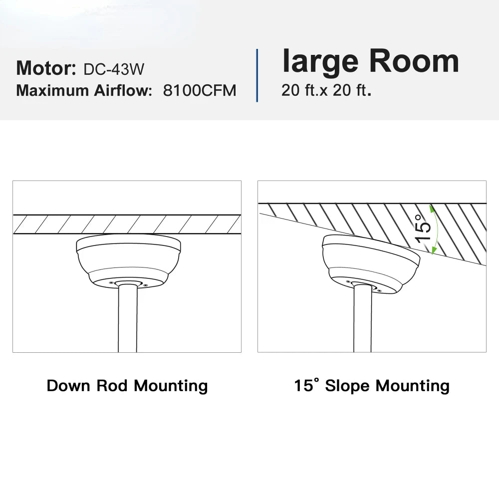 72"  Smart Ceiling Fan Light