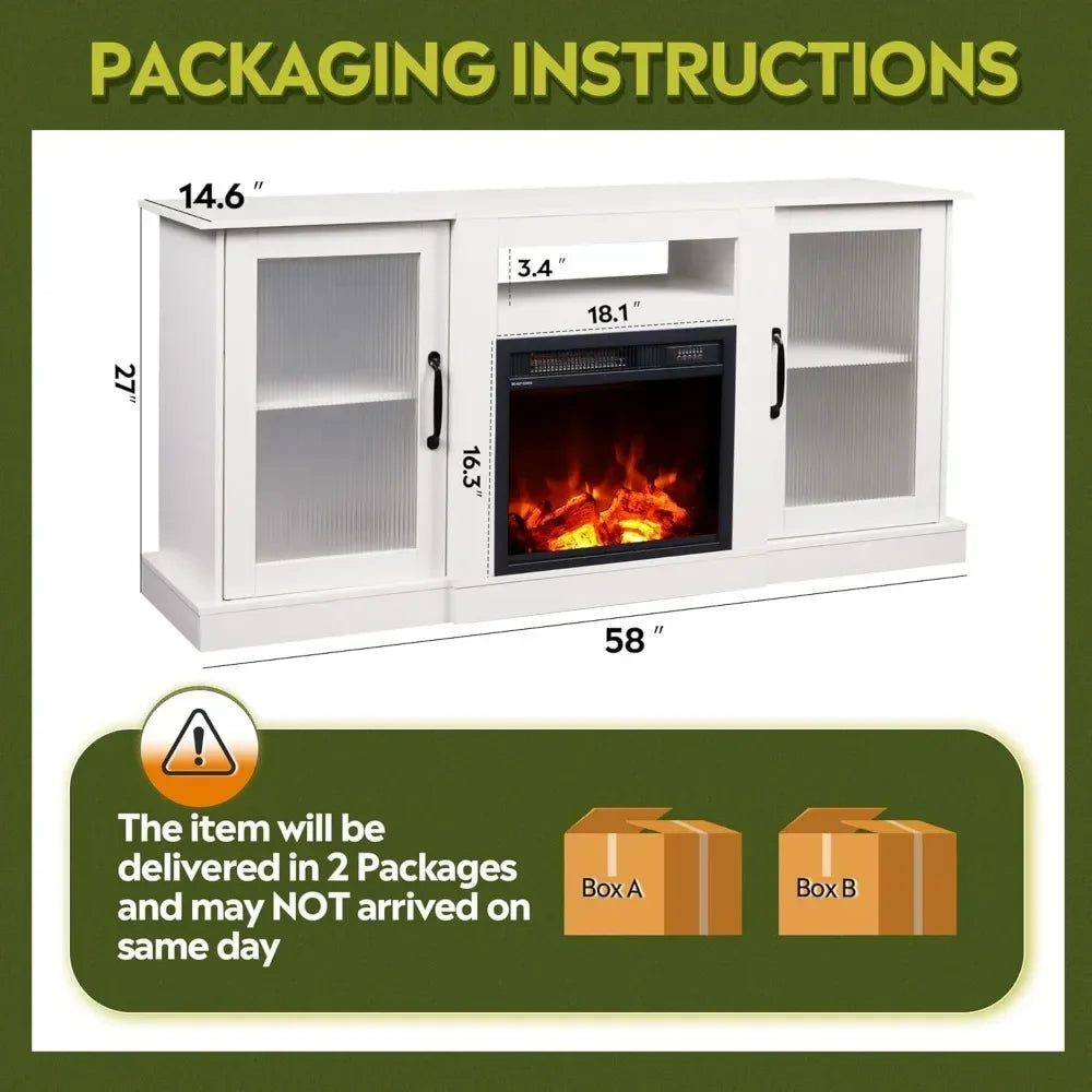 Fireplace TV Stand for 65"