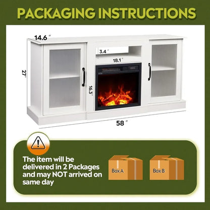 Fireplace TV Stand for 65"