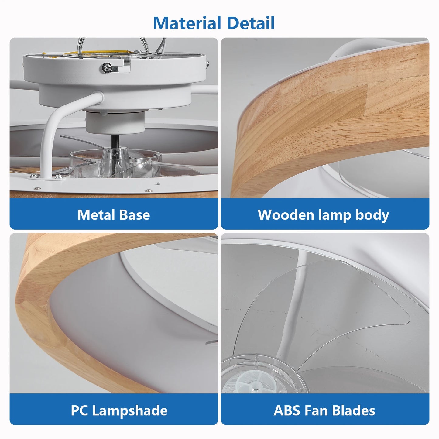 20'' Low Profile Ceiling Fans with Lights