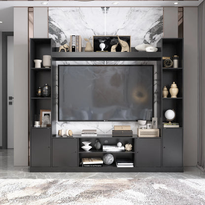 81.1'' modern wall unit 4-door TV stand