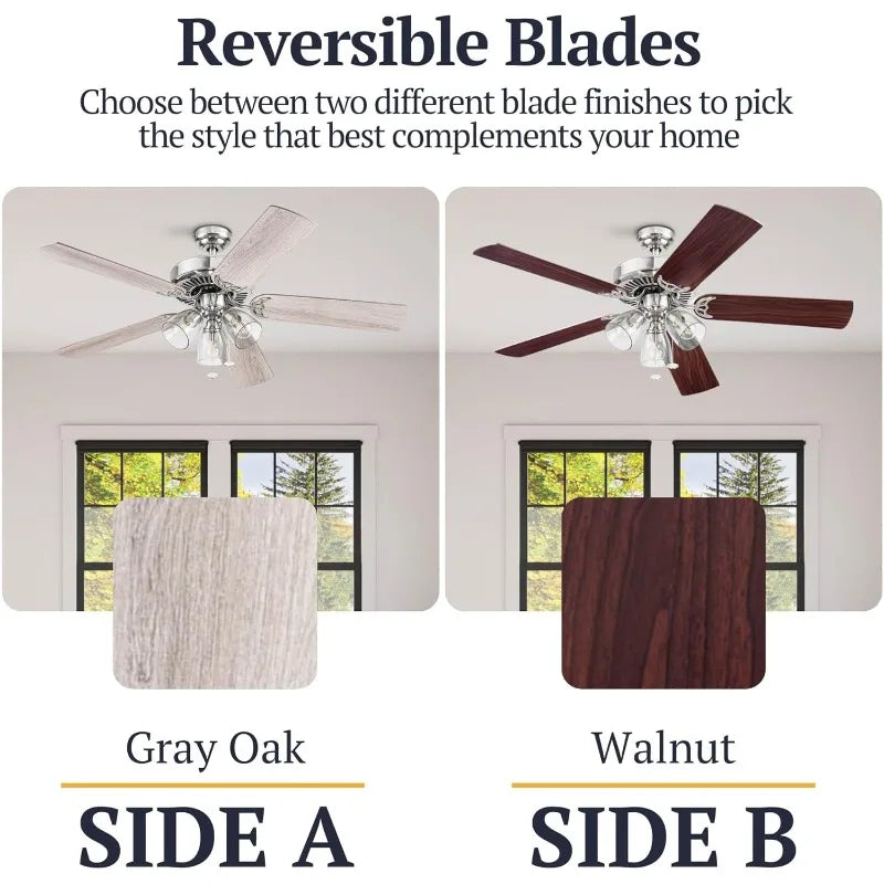 52 Inch Ceiling Fan with Light