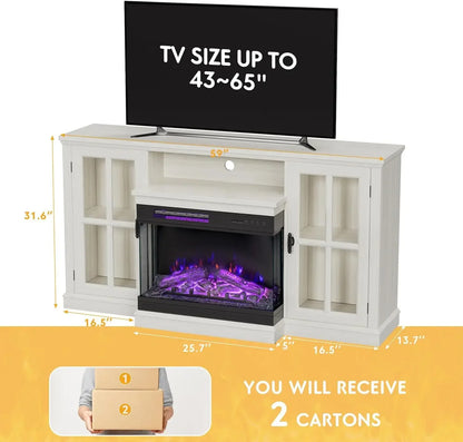Fireplace TV Stand for TVs up to 65'