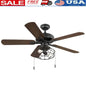 52" Industrial Cage Ceiling Fan with light