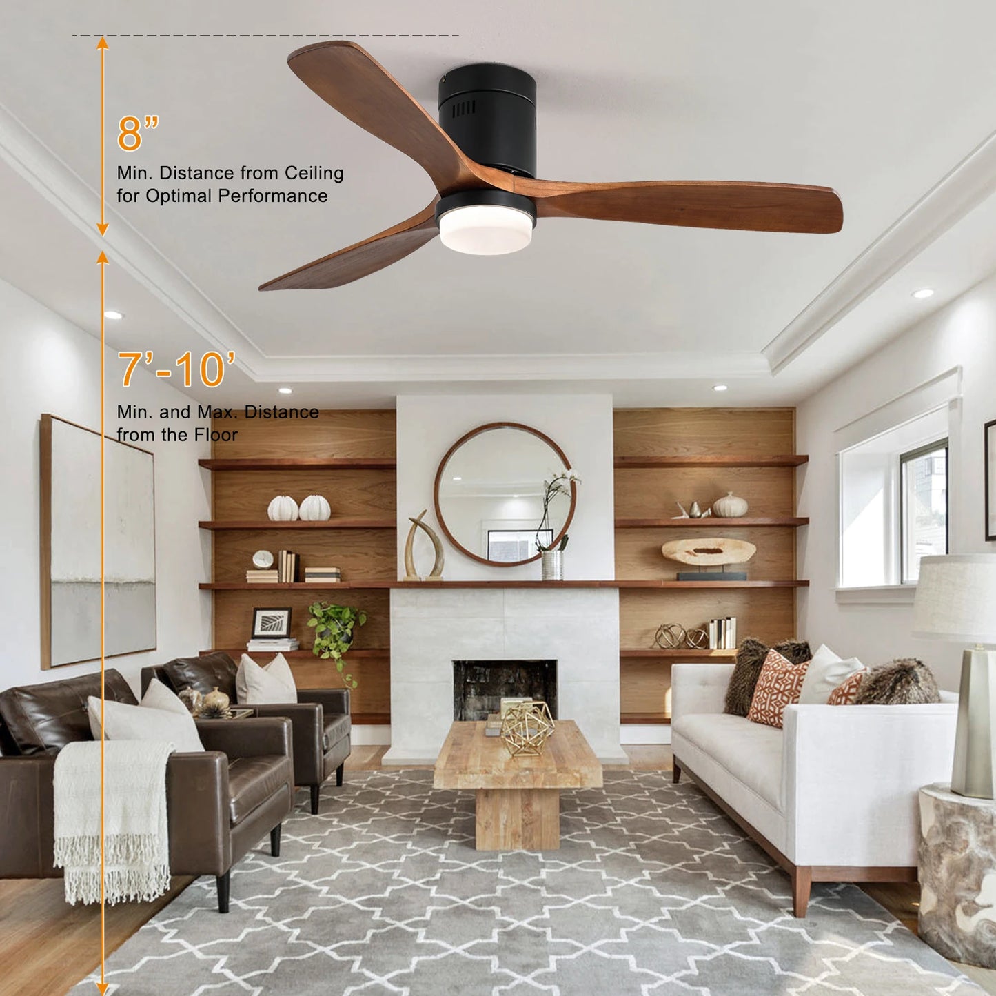 52" ceiling fan with Light