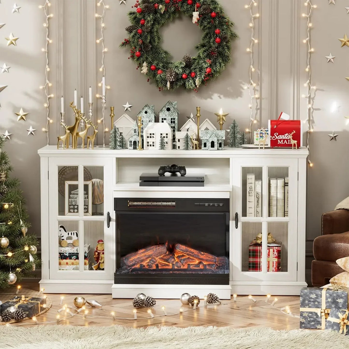 Fireplace TV Stand for TVs up to 65'