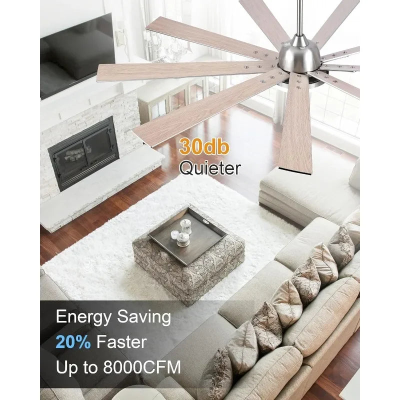 72" Large Ceiling Fans with Lights