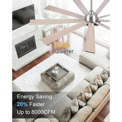 72" Large Ceiling Fans with Lights