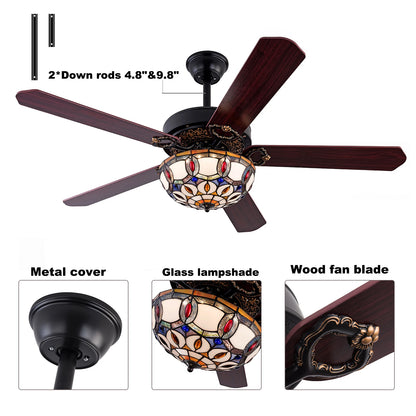 52''  Ceiling Fan with  Lights