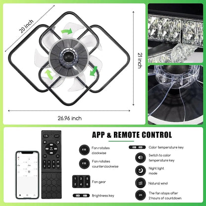 27" Ceiling Fans with Lights