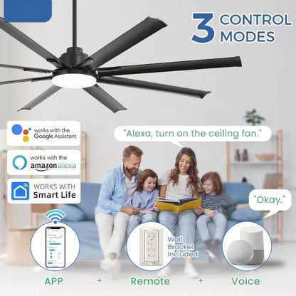 84" Smart Ceiling Fan With Light