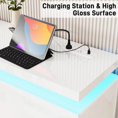 71Inch TV Stand with 40In Fireplace