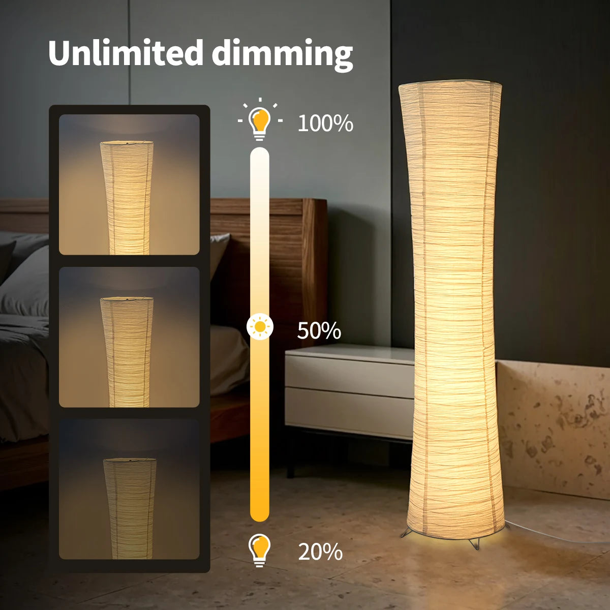 Paper floor lamp