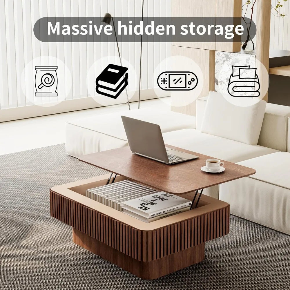 38.6" Square Lift Top Coffee Table