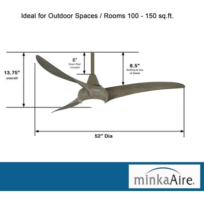 52" Ceiling Fan with Light
