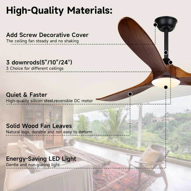 52 Inch Ceiling Fan with Light
