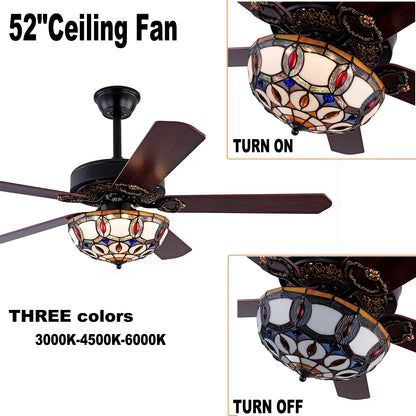 52''  Ceiling Fan with  Lights