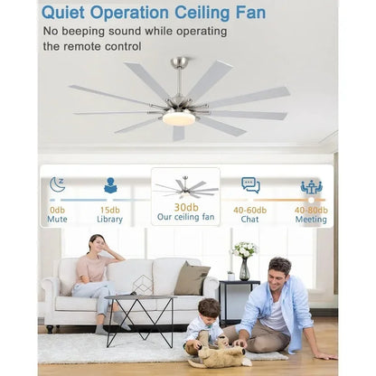 72" Large Ceiling Fans with Lights