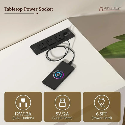 70'' TV Stand with 36'' Fireplace