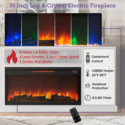 70" Fireplace TV Stand for 80" TVs