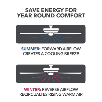 62 Inch Dual Blades Ceiling Fan with Light