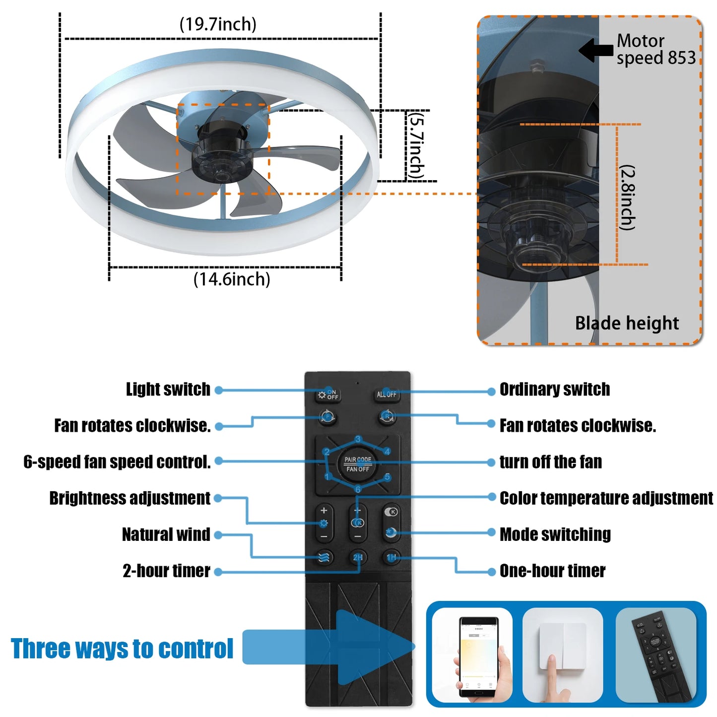 Ceiling Fan with LED Light