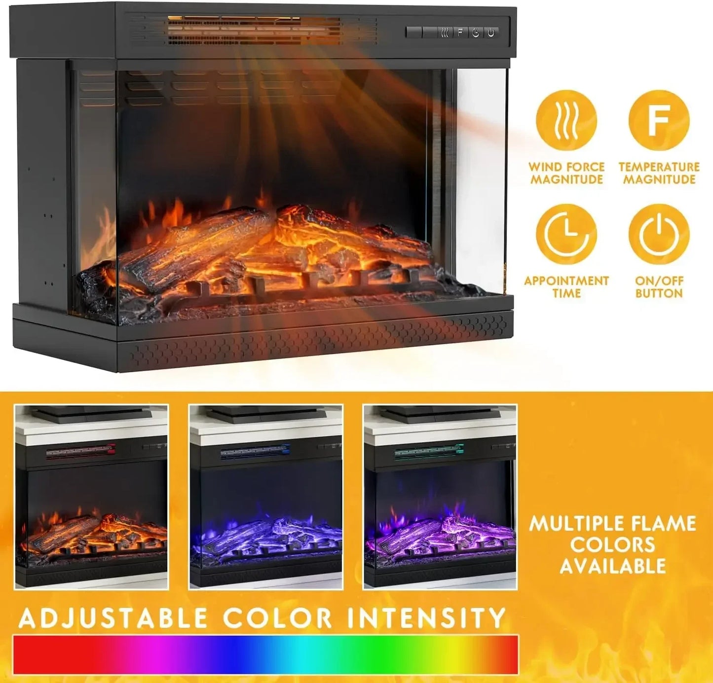 Fireplace TV Stand for TVs up to 65'